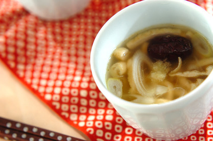 ネギの葛スープ