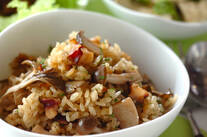 洋風キノコの炊き込みご飯