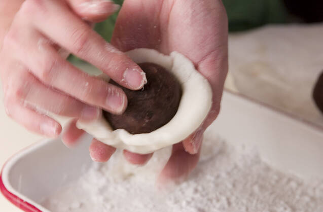 バナナ大福の作り方の手順3