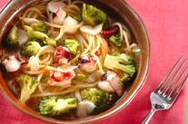 ブロッコリーのスープパスタ