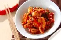 タコとキムチの和え物