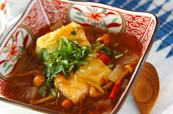 揚げ出し豆腐の野菜あんかけ