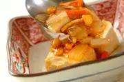 揚げ出し豆腐の野菜あんかけの作り方3