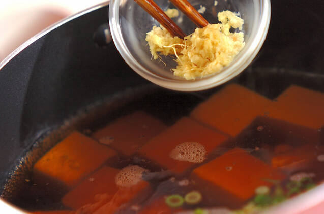 ささ身と豆腐のお吸い物の作り方の手順4