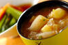 玉ネギとジャガイモのみそ汁の作り方の手順
