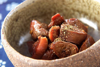 鶏もつの甘辛煮