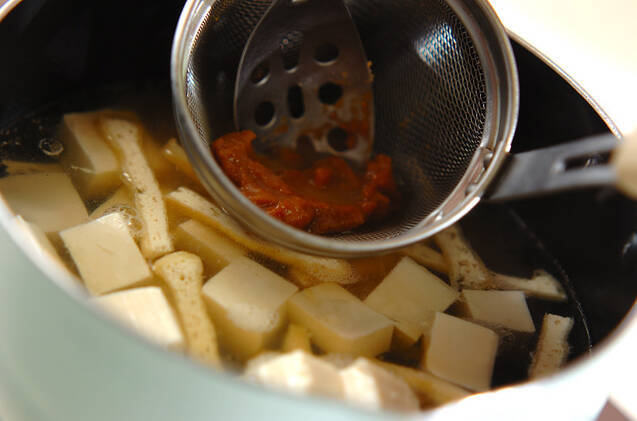 豆腐のみそ汁の作り方の手順4