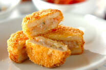 タケノコのはさみ揚げ