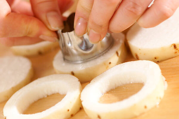 サクサク長芋のサーモン詰めの作り方の手順1