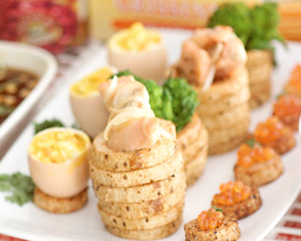 サクサク長芋のサーモン詰め