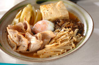 豚肉のすき焼き風煮物