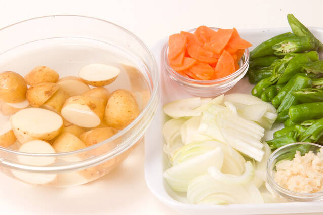 新ジャガカレー炒めの作り方の手順1