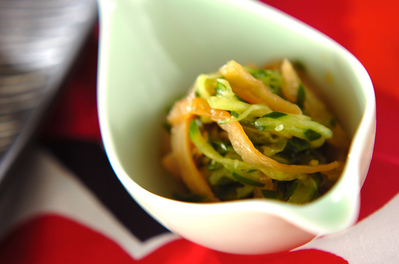 クラゲとキュウリの和え物 副菜 レシピ 作り方 E レシピ 料理のプロが作る簡単レシピ