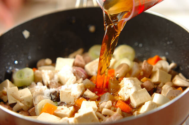 豆腐入り中華おこわの作り方の手順3