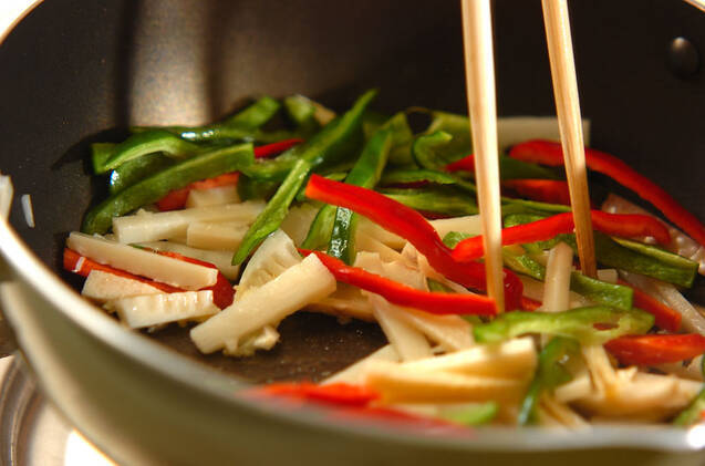 細切り豚肉と野菜炒めの作り方の手順6