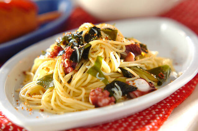 タコとシラスの和風パスタ