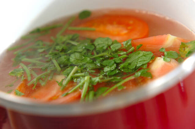 トマトのみそスープの作り方の手順4