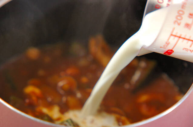オクラのカレースープの作り方の手順8