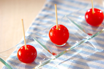 プチトマトのあめがけ