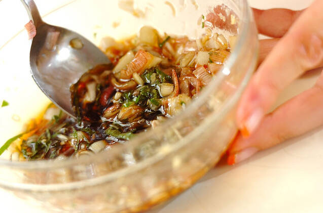 サンマの薬味ソースがけの作り方の手順5