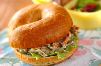 きんぴらベーグルサンド