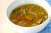 カボチャのカレースープの作り方の手順