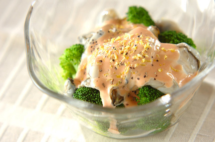 カキとブロッコリーのオーロラソース