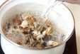 貝ときのこのスープの作り方の手順3