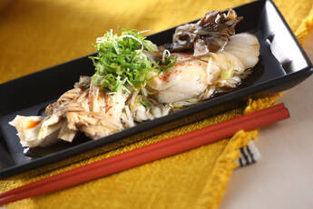 タラとキノコの酒蒸し