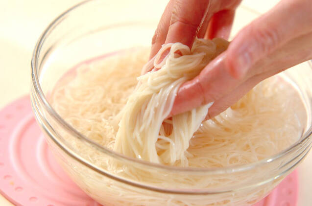 和風ぶっかけ素麺の作り方の手順4