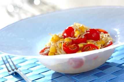 シラスの冷製パスタ