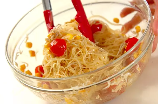 シラスの冷製パスタの作り方2