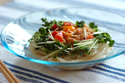 鶏とキムチのピリ辛うどん
