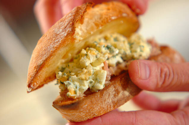 パセリたっぷり卵サンドの作り方の手順2