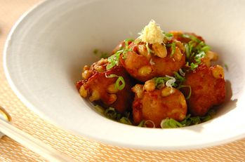 ふわふわ大豆入り揚げつくね