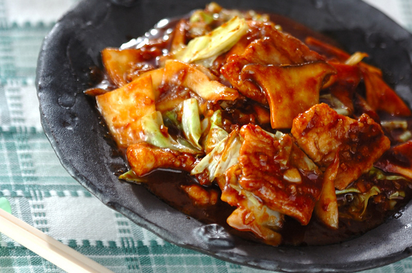 1. 豚肉とエリンギの中華みそ炒め