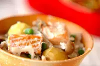 秋鮭の五目炊き込みご飯