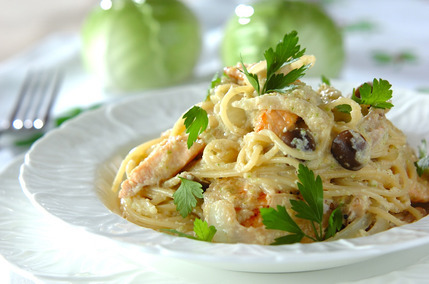 キャベツのピューレ・キャベツのクリームソース