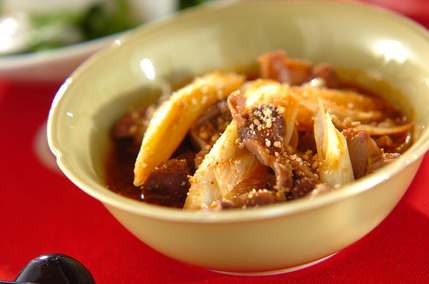 砂肝のコチュジャン煮