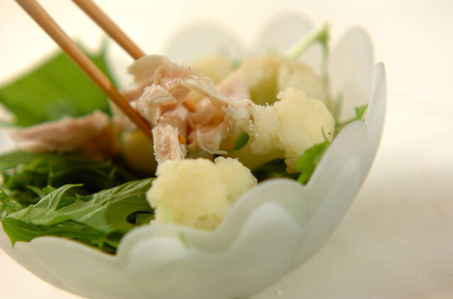 ささ身の梅サラダの作り方の手順5