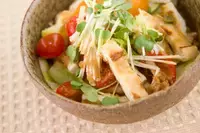 油揚げとキャベツの酢の物