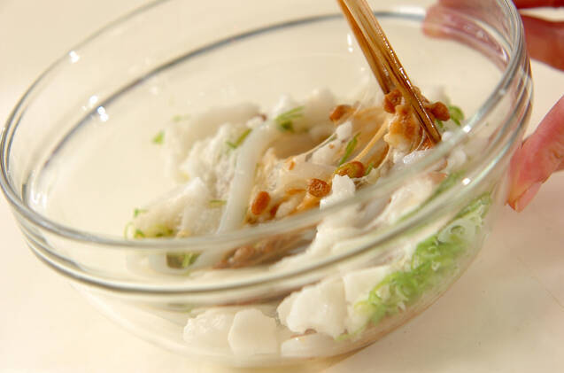 長芋のイカ納豆の作り方の手順4