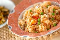 エビのケチャップ炊き込みご飯