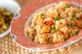 エビのケチャップ炊き込みご飯