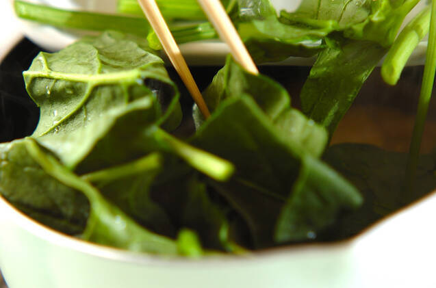 青菜と揚げの煮物の作り方の手順5