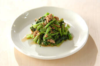 カブの葉とツナのゴマ和え