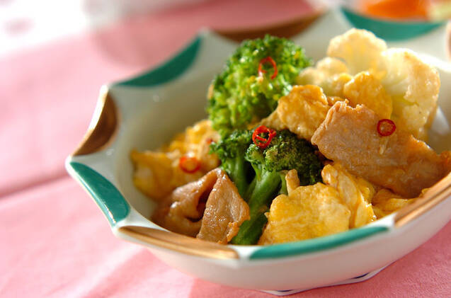 花野菜のピリ辛炒め