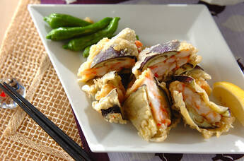 ナスのはさみ揚げ