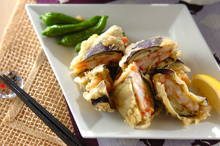 ナスのはさみ揚げ