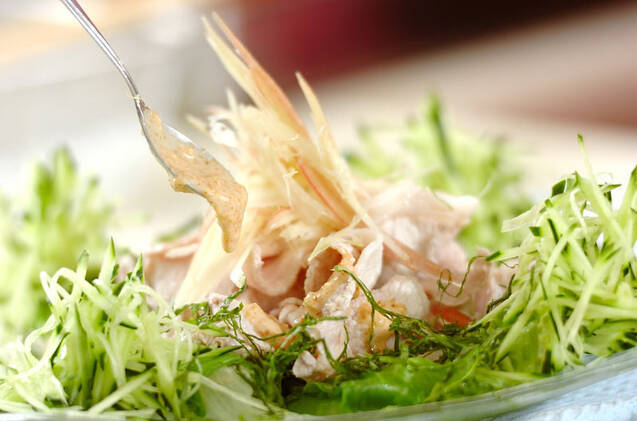 豚とレタスのしゃぶサラダの作り方の手順4